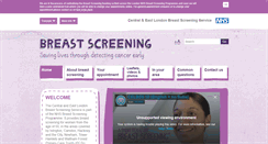 Desktop Screenshot of celbreastscreening.org.uk